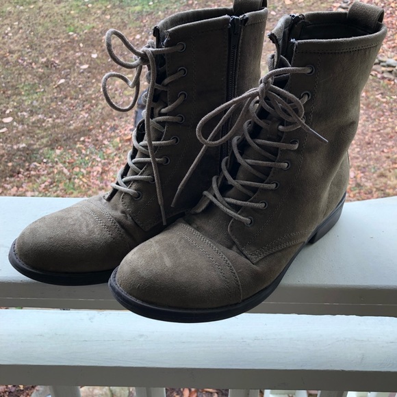 lace up fabric boots size 10 - Picture 9 of 11